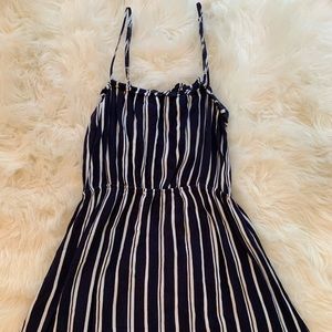 Dark blue &’ white loose dress